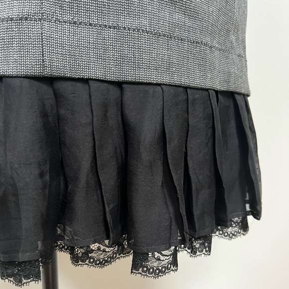 New D&G Gray Wool Silk Dress Lace 46/6 - Picture 6 of 8